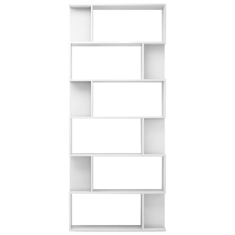 Book Cabinet/Room Divider High Gloss White 80x24x192 cm Payday Deals