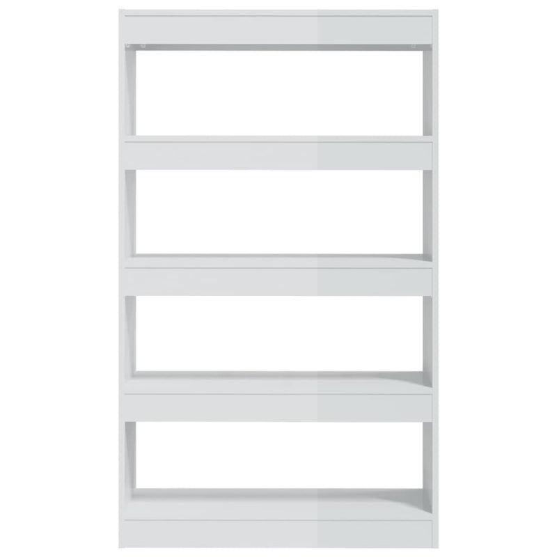 Book Cabinet/Room Divider High Gloss White 80x30x135 cm Engineered Wood Payday Deals