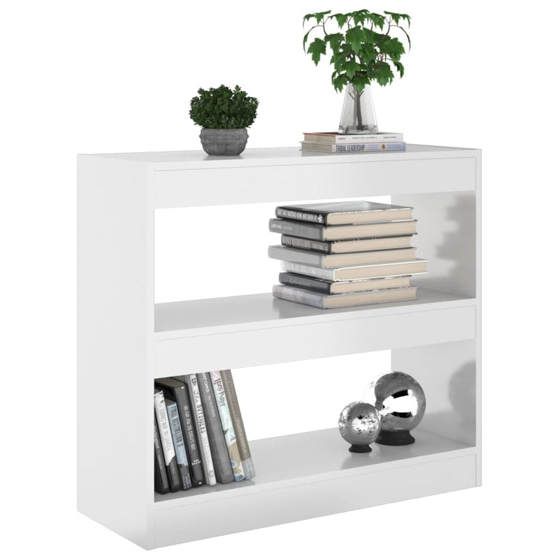 Book Cabinet/Room Divider High Gloss White 80x30x72 cm Payday Deals