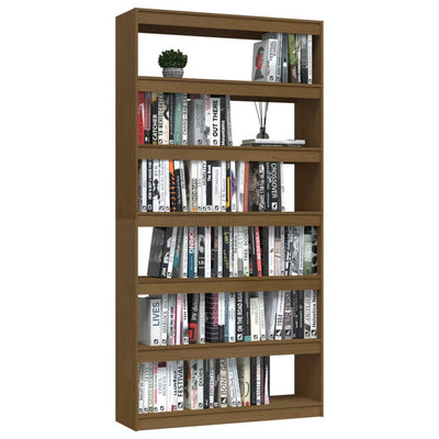 Book Cabinet/Room Divider Honey Brown 100x30x200 cm Solid Pinewood Payday Deals