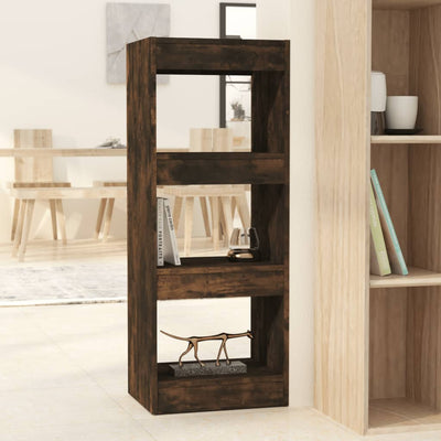 Book Cabinet/Room Divider Smoked Oak 40x30x103 cm Engineered Wood