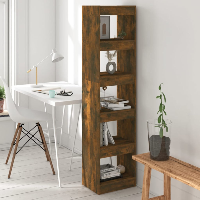 Book Cabinet/Room Divider Smoked Oak 40x30x166 cm Payday Deals