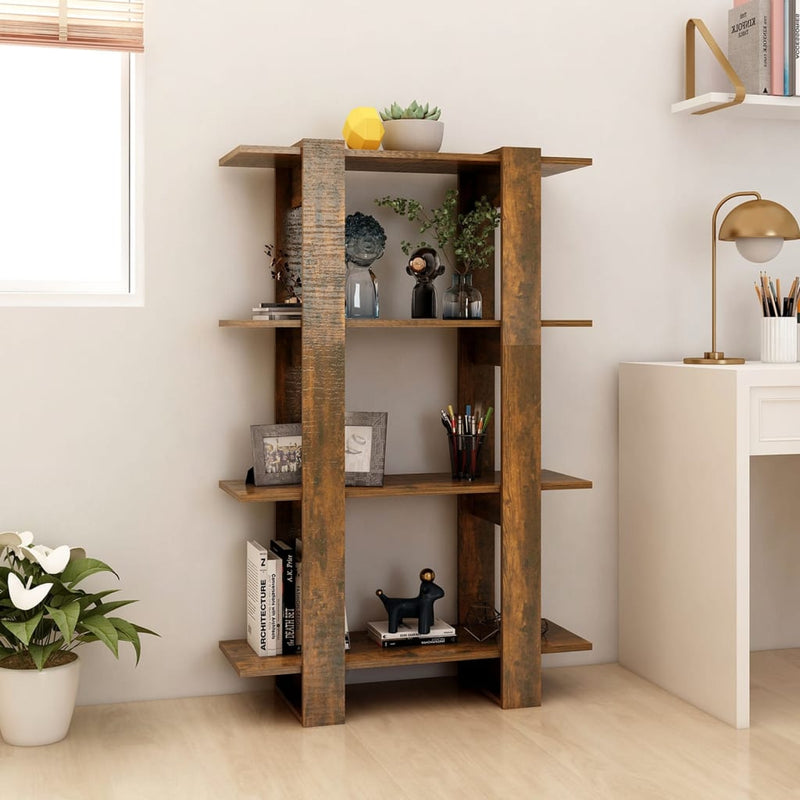 Book Cabinet/Room Divider Smoked Oak 80x30x123.5 cm Payday Deals