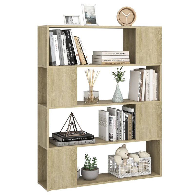 Book Cabinet Room Divider Sonoma Oak 100x24x124 cm Payday Deals