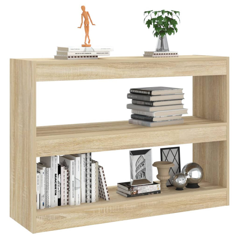 Book Cabinet/Room Divider Sonoma Oak 100x30x72 cm Payday Deals
