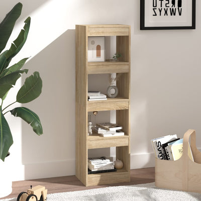 Book Cabinet/Room Divider Sonoma Oak 40x30x135 cm Payday Deals