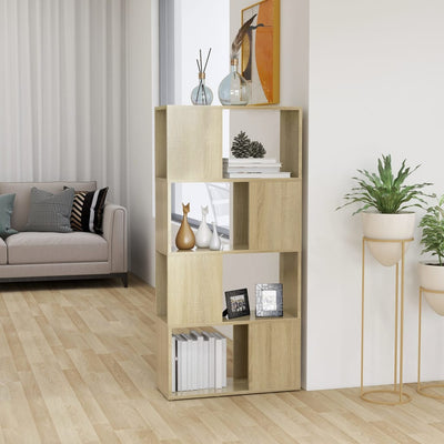 Book Cabinet Room Divider Sonoma Oak 60x24x124.5 cm Chipboard Payday Deals