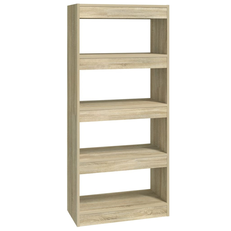 Book Cabinet/Room Divider Sonoma Oak 60x30x135 cm Engineered Wood Payday Deals