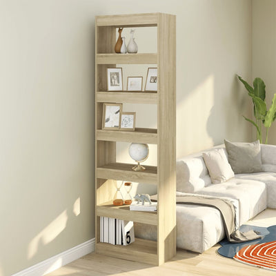 Book Cabinet/Room Divider Sonoma Oak 60x30x198 cm