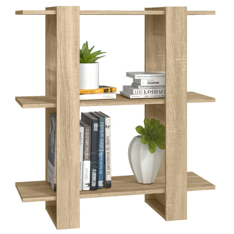 Book Cabinet/Room Divider Sonoma Oak 80x30x87cm Payday Deals