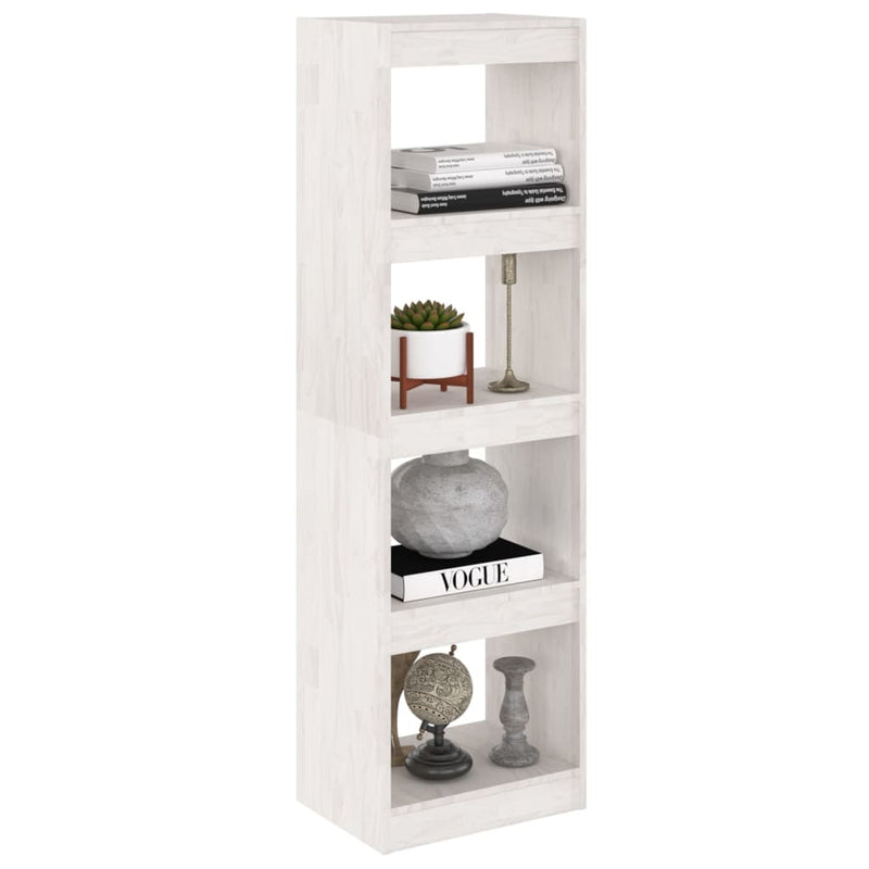 Book Cabinet Room Divider White 40x30x135.5 cm Pinewood Payday Deals