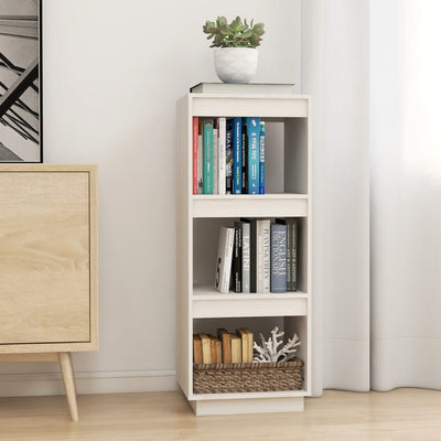 Book Cabinet/Room Divider White 40x35x103 cm Solid Pinewood Payday Deals