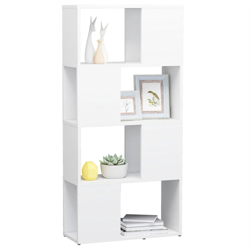 Book Cabinet Room Divider White 60x24x124.5 cm Engineered Wood Payday Deals