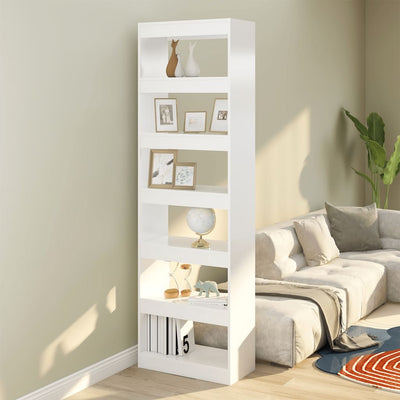 Book Cabinet/Room Divider White 60x30x198 cm Payday Deals