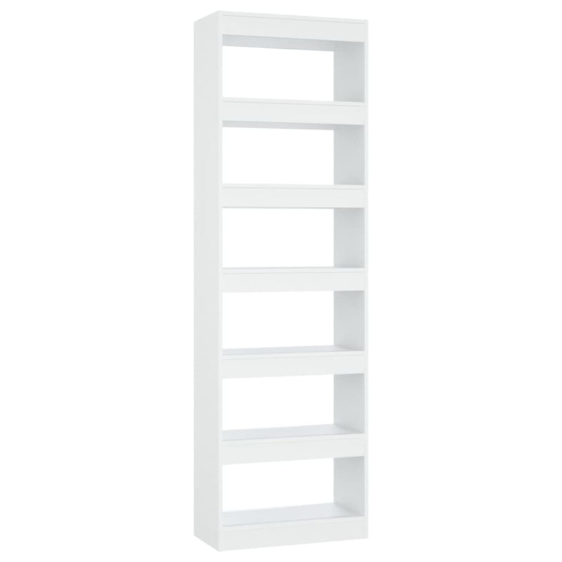 Book Cabinet/Room Divider White 60x30x198 cm