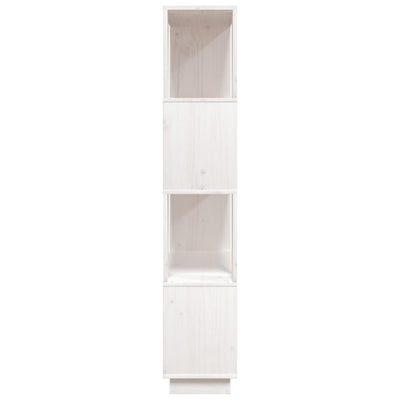 Book Cabinet/Room Divider White 80x25x132 cm Solid Wood Pine Payday Deals
