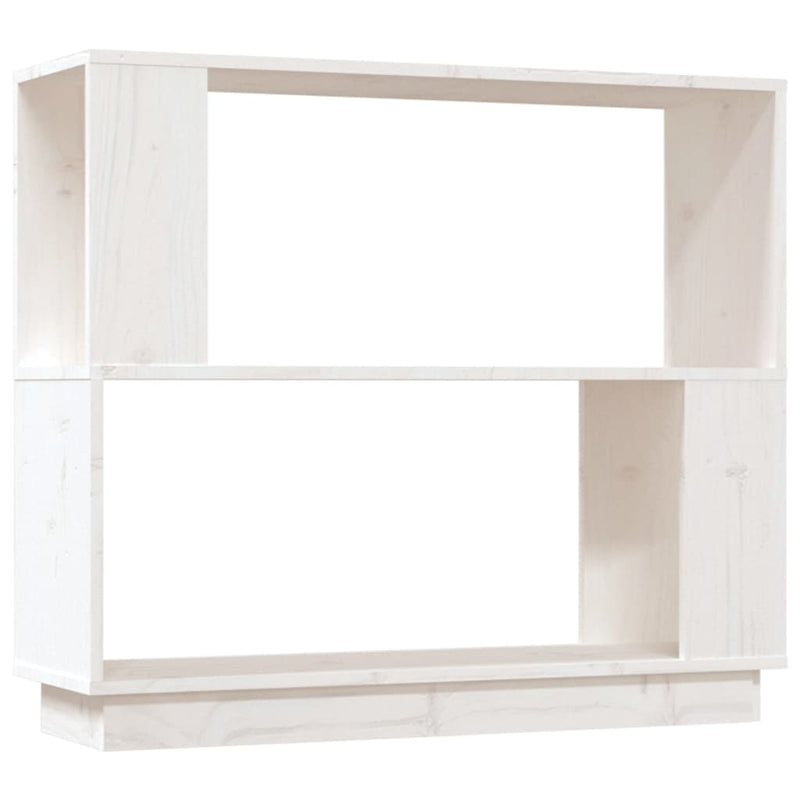 Book Cabinet/Room Divider White 80x25x70 cm Solid Wood Pine Payday Deals