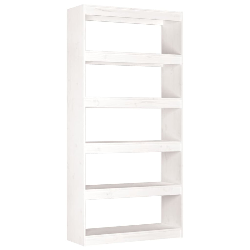 Book Cabinet/Room Divider White 80x30x167.4 cm Solid Wood Pine Payday Deals