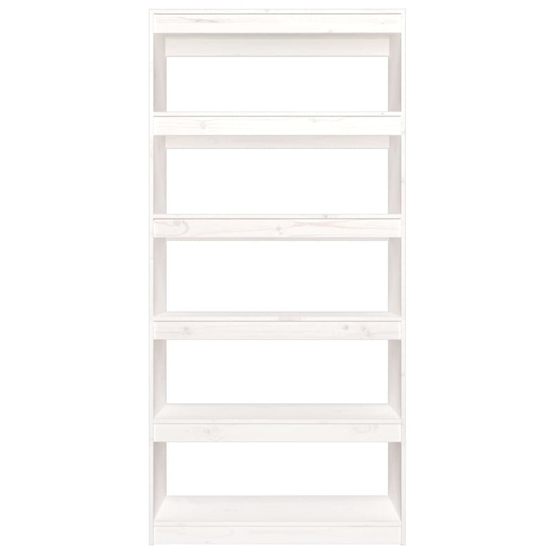 Book Cabinet/Room Divider White 80x30x167.4 cm Solid Wood Pine Payday Deals