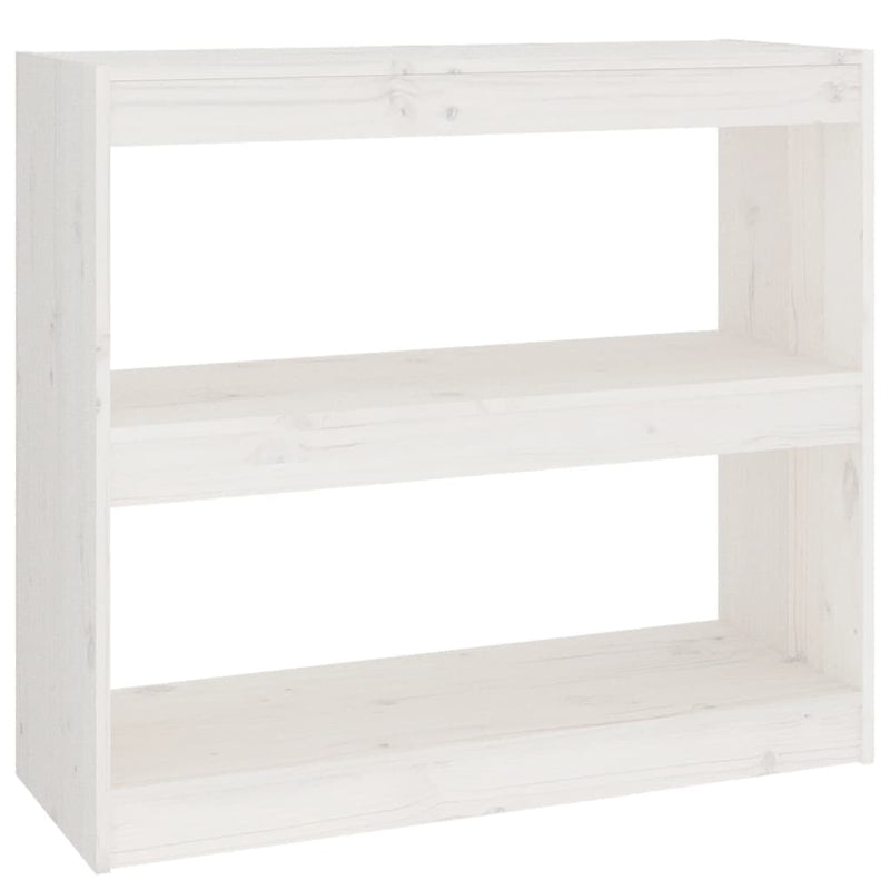 Book Cabinet/Room Divider White 80x30x71.5 cm Solid Wood Pine Payday Deals