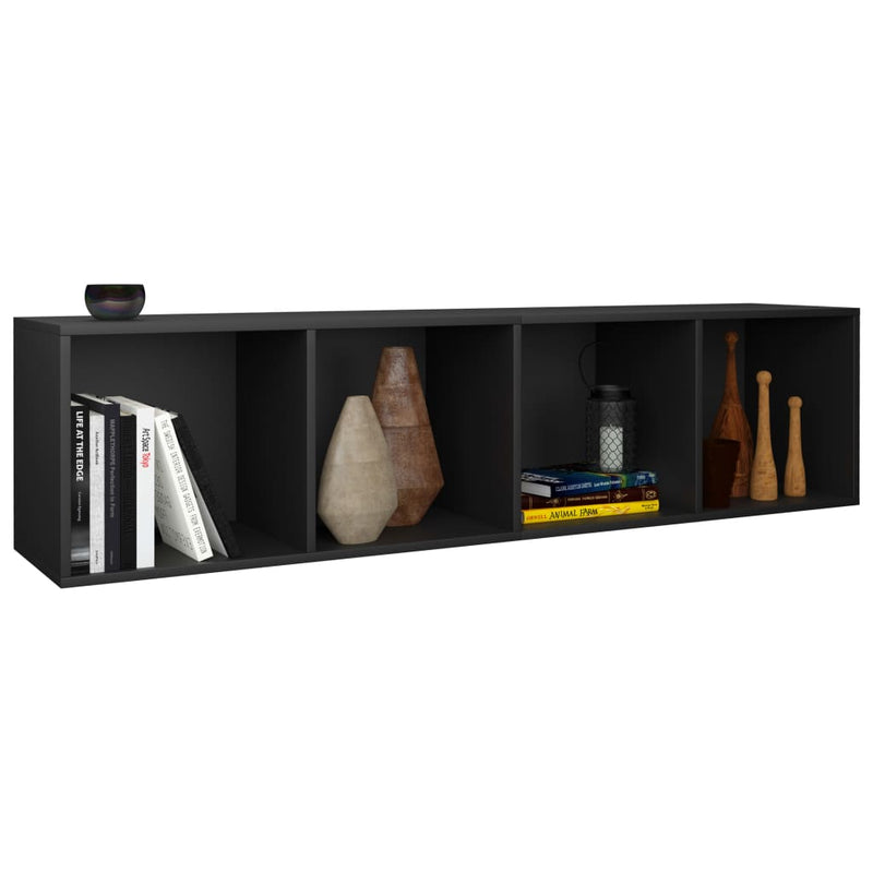 Book Cabinet/TV Cabinet Black 36x30x143 cm Engineered Wood Payday Deals