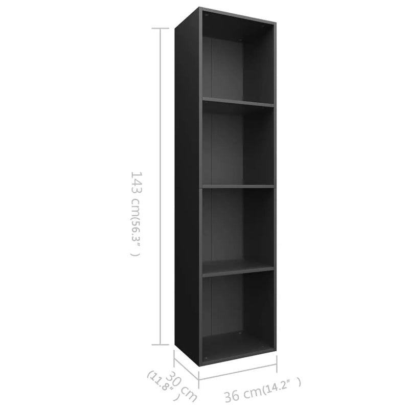 Book Cabinet/TV Cabinet Black 36x30x143 cm Engineered Wood Payday Deals