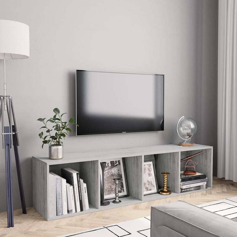 Book Cabinet/TV Cabinet Concrete Grey 143x30x36 cm Payday Deals