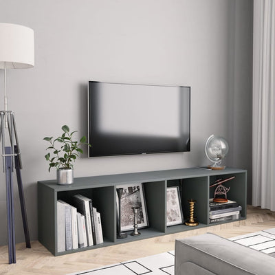 Book Cabinet/TV Cabinet Grey 143x30x36 cm