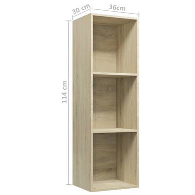 Book Cabinet/TV Cabinet Sonoma Oak 36x30x114 cm Engineered Wood Payday Deals