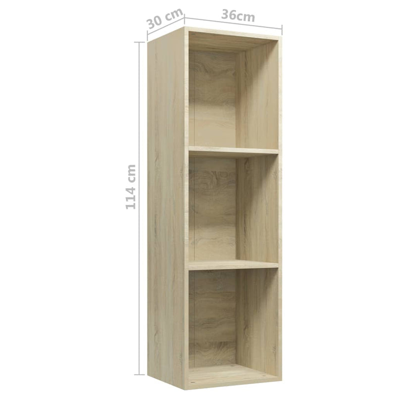 Book Cabinet/TV Cabinet Sonoma Oak 36x30x114 cm Engineered Wood Payday Deals