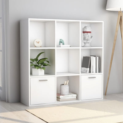 Book Cabinet White 98x30x98 cm Chipboard Payday Deals