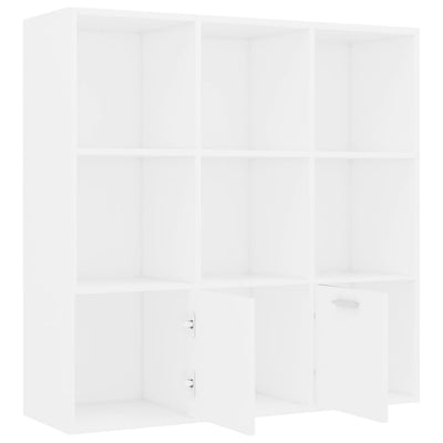 Book Cabinet White 98x30x98 cm Chipboard Payday Deals