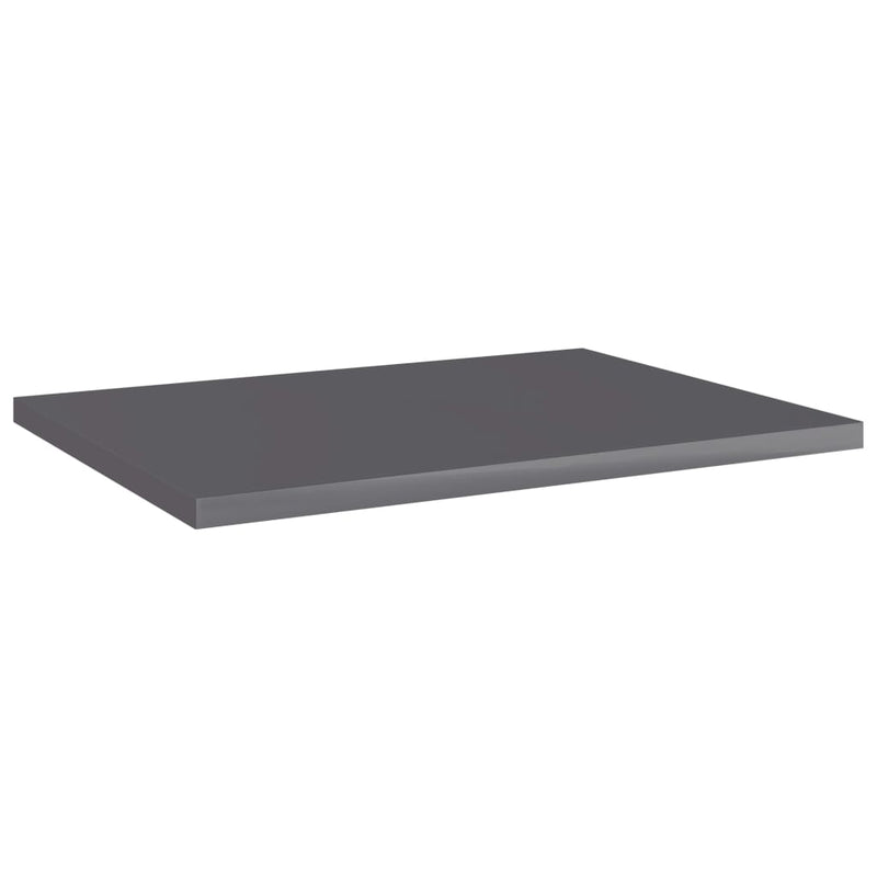 Bookshelf Boards 4 pcs High Gloss Grey 40x30x1.5 cm Chipboard Payday Deals