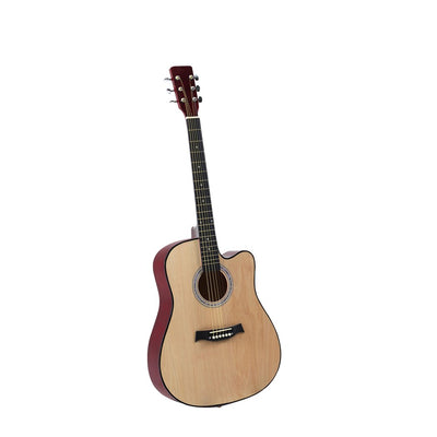 BoPeep 41 Inch Wooden Folk Acoustic Guitar Classical Cutaway Steel String w/ Bag Payday Deals