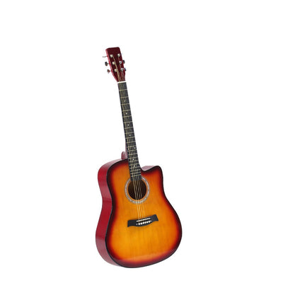 BoPeep 41 Inch Wooden Folk Acoustic Guitar Classical Cutaway Steel String w/ Bag