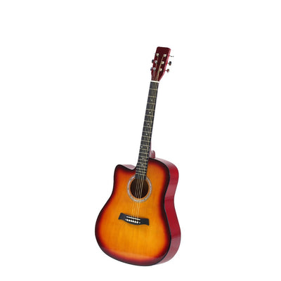 BoPeep 41 Inch Wooden Folk Acoustic Guitar Classical Cutaway Steel String w/ Bag Payday Deals