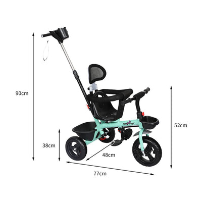 BoPeep Baby Walker Kid Tricycle Ride On Trike Bike Toddler Balance Bicycle Green Payday Deals