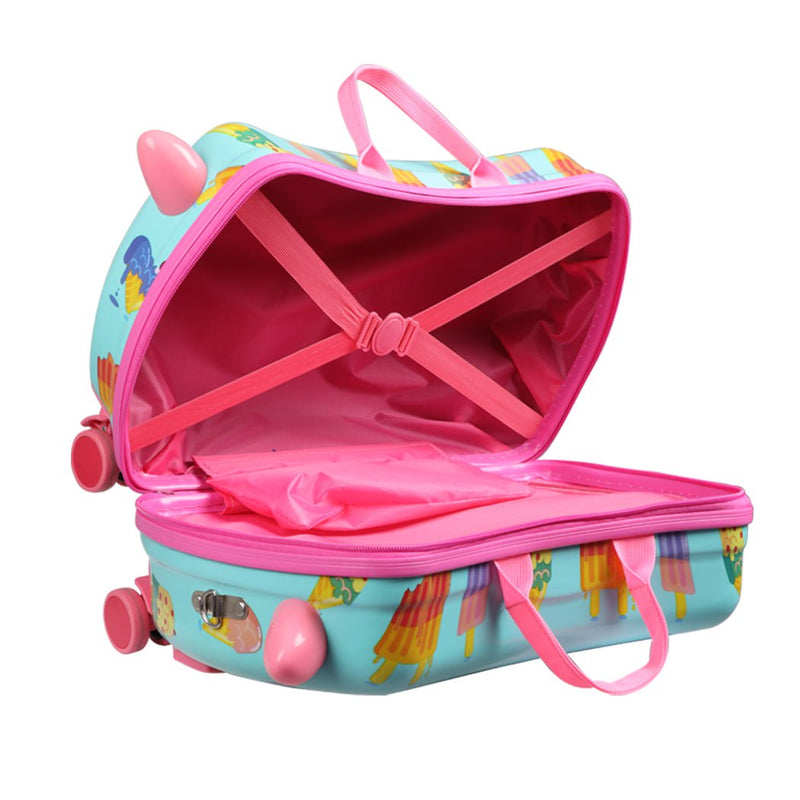 BoPeep Kids Ride On Suitcase Children Travel Luggage Carry Bag Trolley Ice Cream Payday Deals
