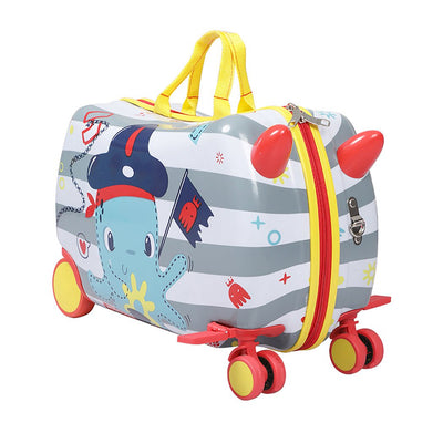 BoPeep Kids Ride On Suitcase Children Travel Luggage Carry Bag Trolley Octopus Payday Deals