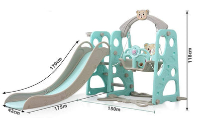 BoPeep Kids Slide Swing Basketball Ring Activity Center Toddlers Play Set Blue Payday Deals