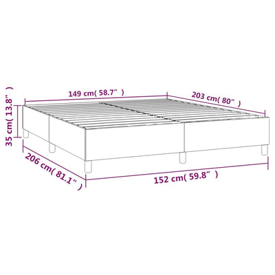 Box Spring Bed Frame Dark Grey 152x203 cm Queen Fabric Payday Deals