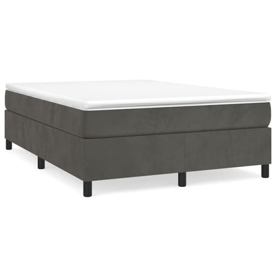 Box Spring Bed Frame Dark Grey 152x203 cm Queen Velvet Payday Deals