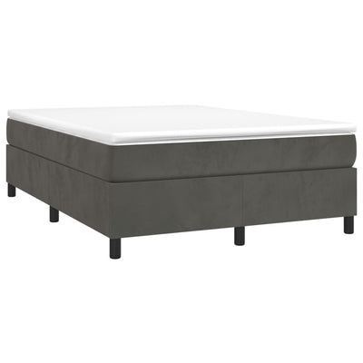 Box Spring Bed Frame Dark Grey 152x203 cm Queen Velvet Payday Deals