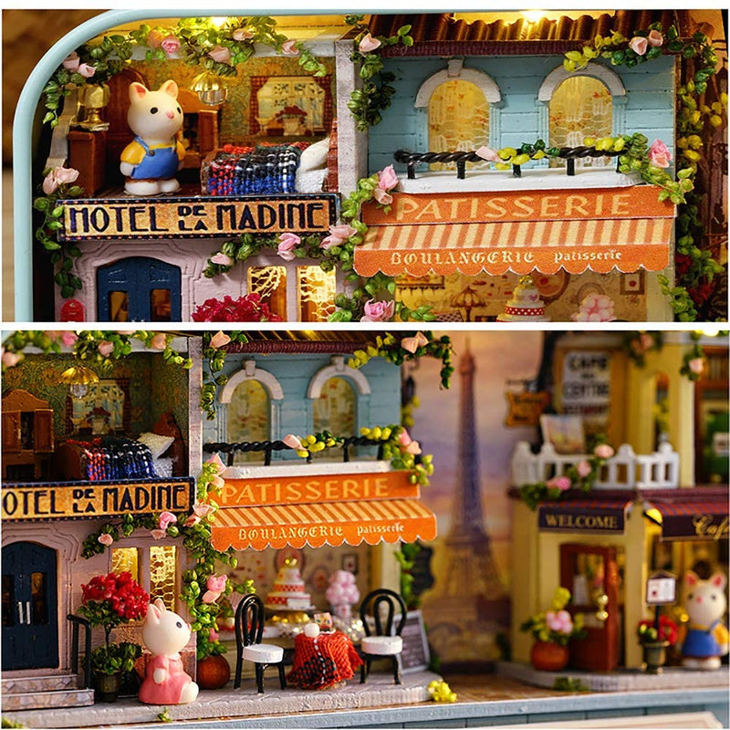 Box Theatre Doll House Furniture Miniature, 1:24 Dollhouse Kit for Kids (Roaming in Paris) Payday Deals