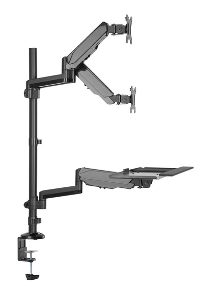 Brateck Gas Spring Sit-Stand Workstation Dual Monitors Mount Payday Deals