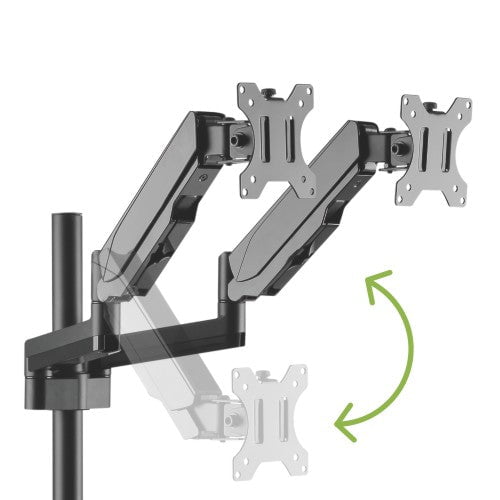 Brateck Gas Spring Sit-Stand Workstation Dual Monitors Mount Payday Deals