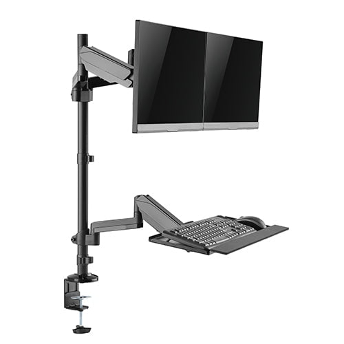 Brateck Gas Spring Sit-Stand Workstation Dual Monitors Mount Payday Deals