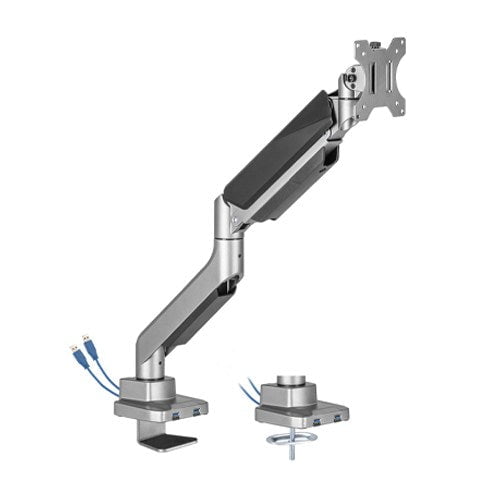 Brateck Single Monitor Economy Heavy-Duty Gas Spring Monitor Arm with USD3.1 Ports Payday Deals