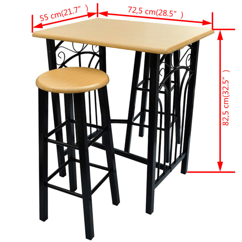 Breakfast/Dinner Table Dining Set MDF with Black Payday Deals