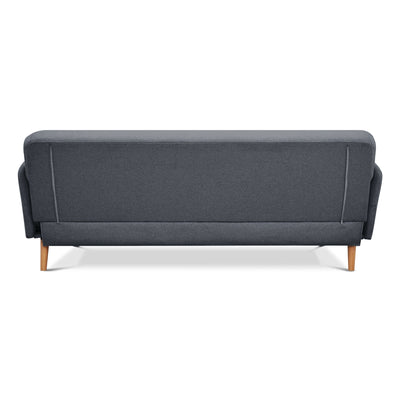 Brianna 3 Seater Sofa Bed Fabric Uplholstered Lounge Couch - Dark Grey Payday Deals